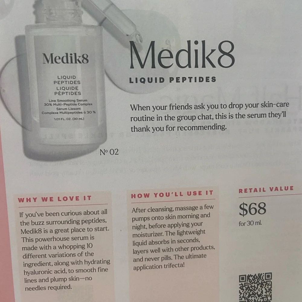 Medik8 Liquid Peptides Line Smoothing Serum NIB